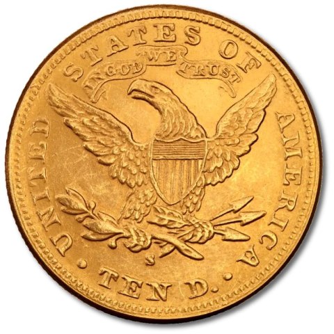 10 Dollars American Eagle "Liberty Head" Gold Coin | 1866-1907