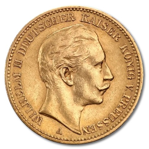 20 Mark German Emperor and King of Prussia Wilhelm II Gold Coin | 1888 - 1913